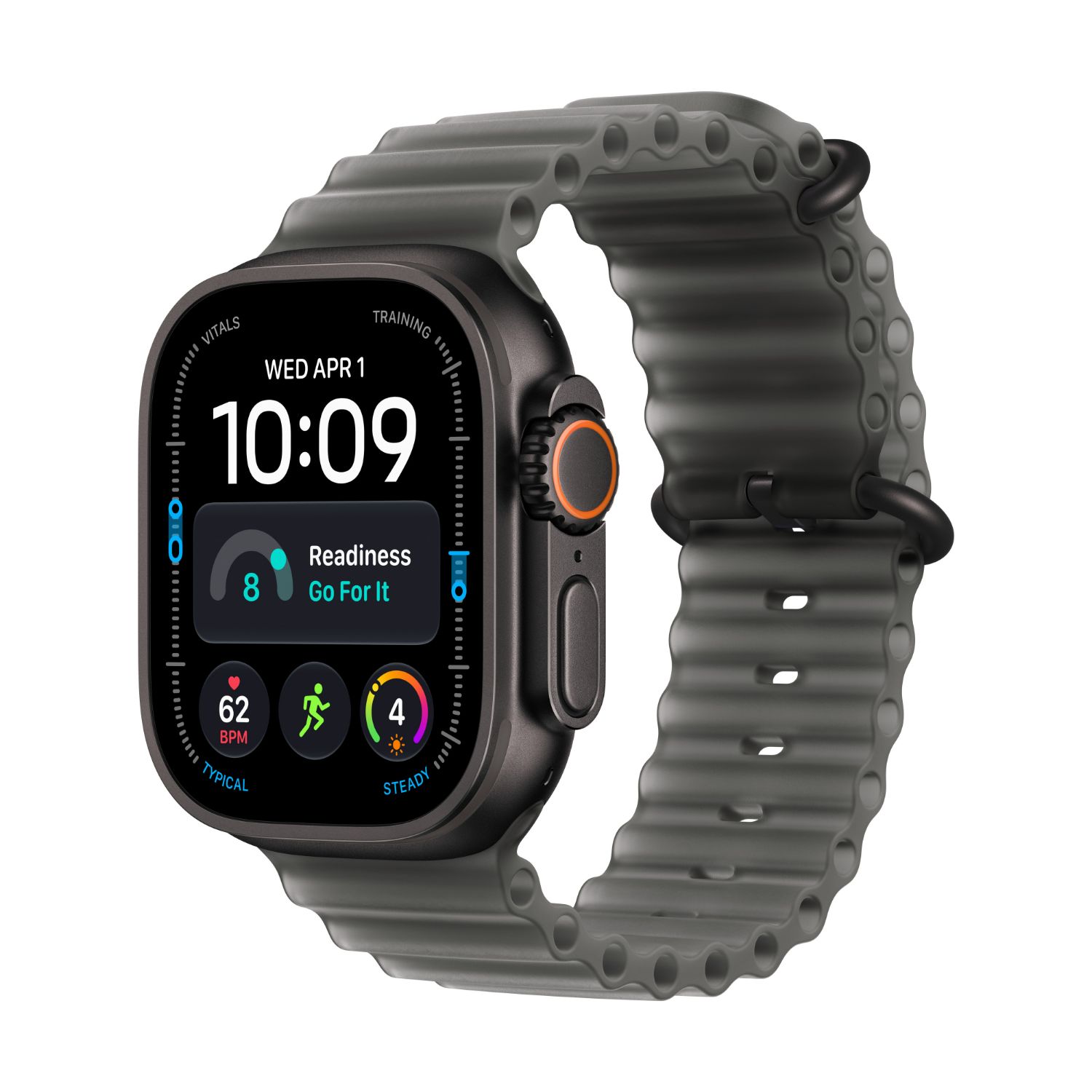 MJAY4QL/A - Smartwatch Apple Watch Ultra 4 OLED Retina Digital T�ctil Color 49mm 64Gb Multideporte Micr�fono/Altavoces Integrados NFC WiFi 4 Bluetooth 5.3 GPS 5G watchOS 27 Cuerpo Titanio Negro Correa Silicona Negra (MJAY4QL/A)