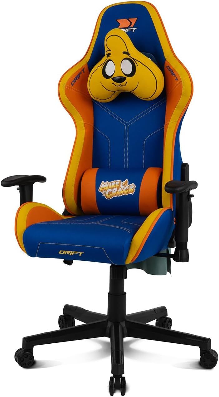 DR90MC - Silla Gaming Drift DR90 Mikecrack Edition Tela Reposabrazos 2D Cojines Cervical/Lumbar Reclinable 135� M�x. 150 Kg (DR90MC)