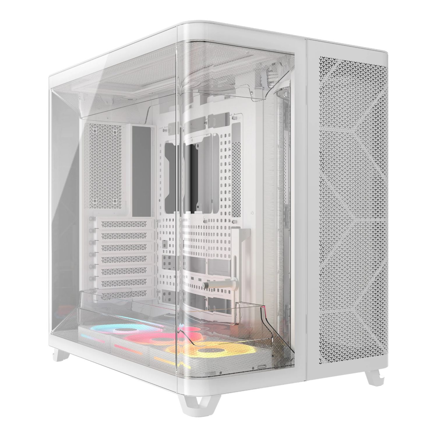 CC-9011321-WW - Caja Gaming Corsair AIR 5400 LX-R ARGB iCUE Link Panel Lateral de Cristal Templado Triple C�mara ARGB 1xUSB-C 3.2 ATX EATX mATX Mini-ITX Blanca (CC-9011321-WW)