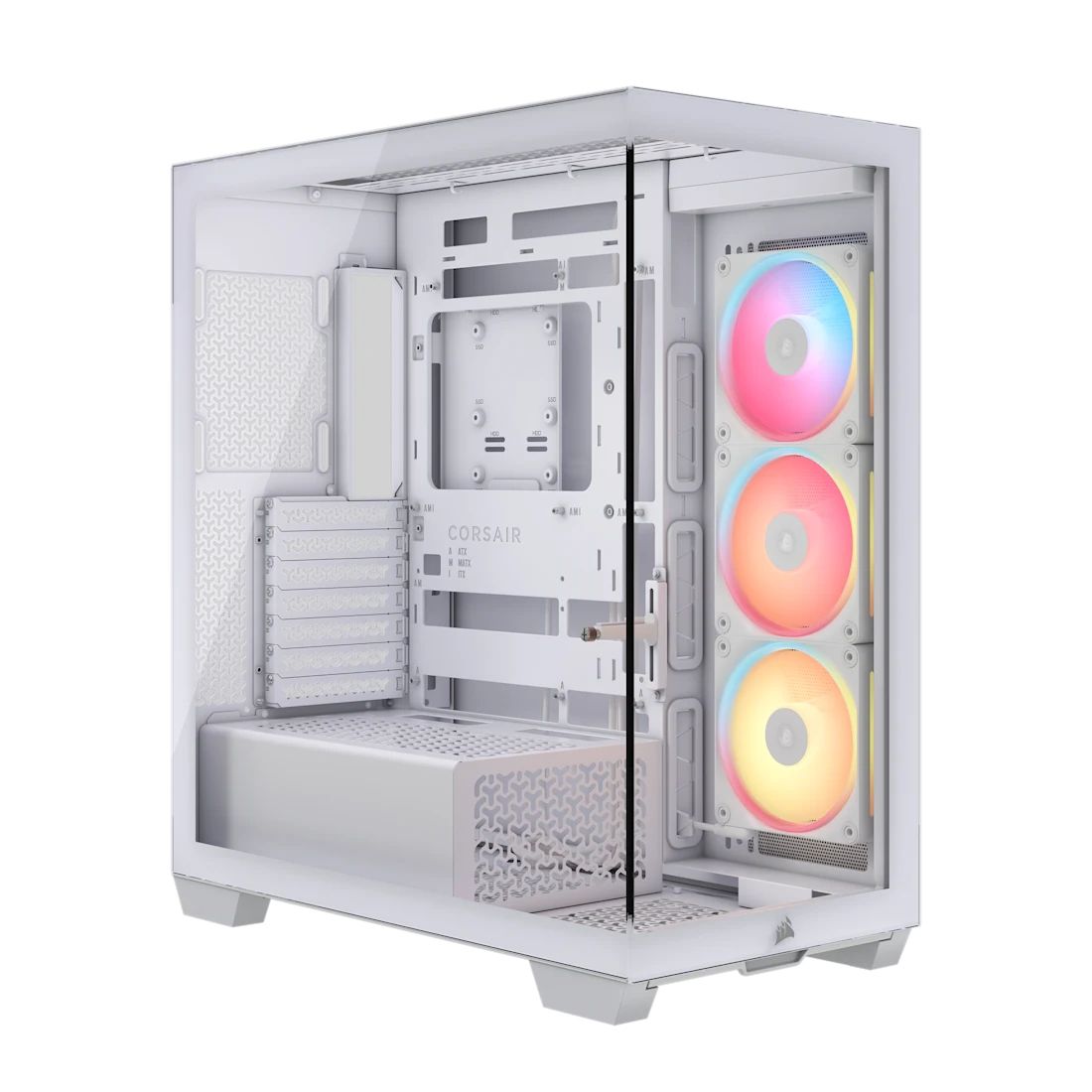 CC-9011325-WW - Caja Corsair 3500X LX-R ARGB iCUE de formato Midi Tower para equipos PC. Dise�o de cristal templado. Compatible con fuentes de alimentaci�n ATX. 1�USB-C 2�USB-A 1�Jack 3,5mm