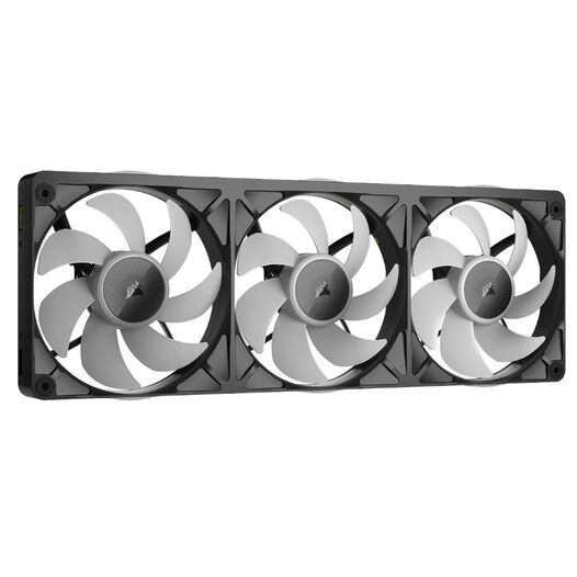 CO-9051061-WW - Kit de 3 ventiladores de caja para PC Corsair RX360 II iCUE LINK RGB Unified Frame de 360mm Control PWM Flujo de aire de alto rendimiento Iluminacion RGB personalizable. Negro (CO-9051061-WW)