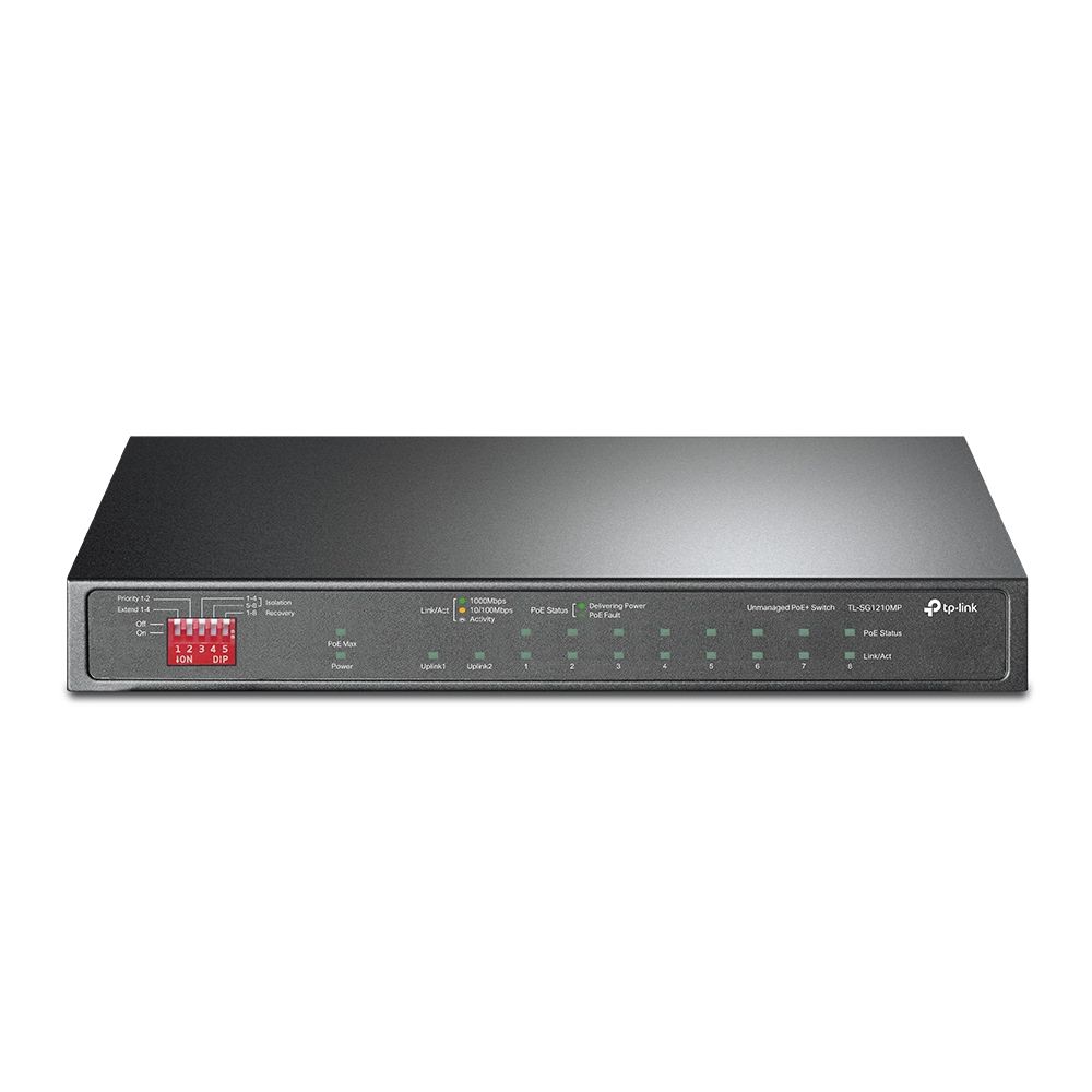 TL-SG1210MP - Switch TP-Link 9xRJ45 1xSFP Ethernet GbE PoE+ Negro (TLSG1210MP)
