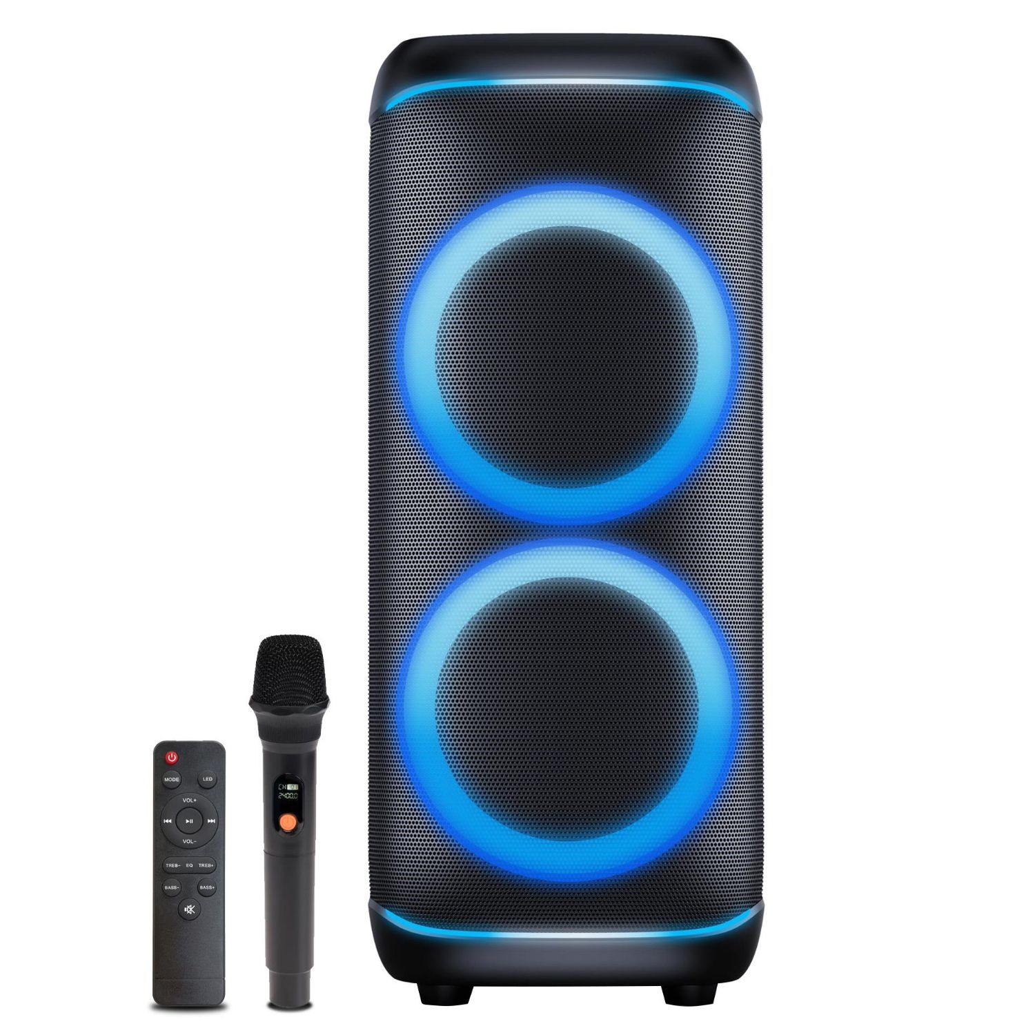 BPS-470 - Altavoz Port�til DENVER 200W RGB TWS Bluetooth 5.3 USB-A/Entrada Auxiliar/mSD Asa de Transporte Ruedas Negro (BPS-470)