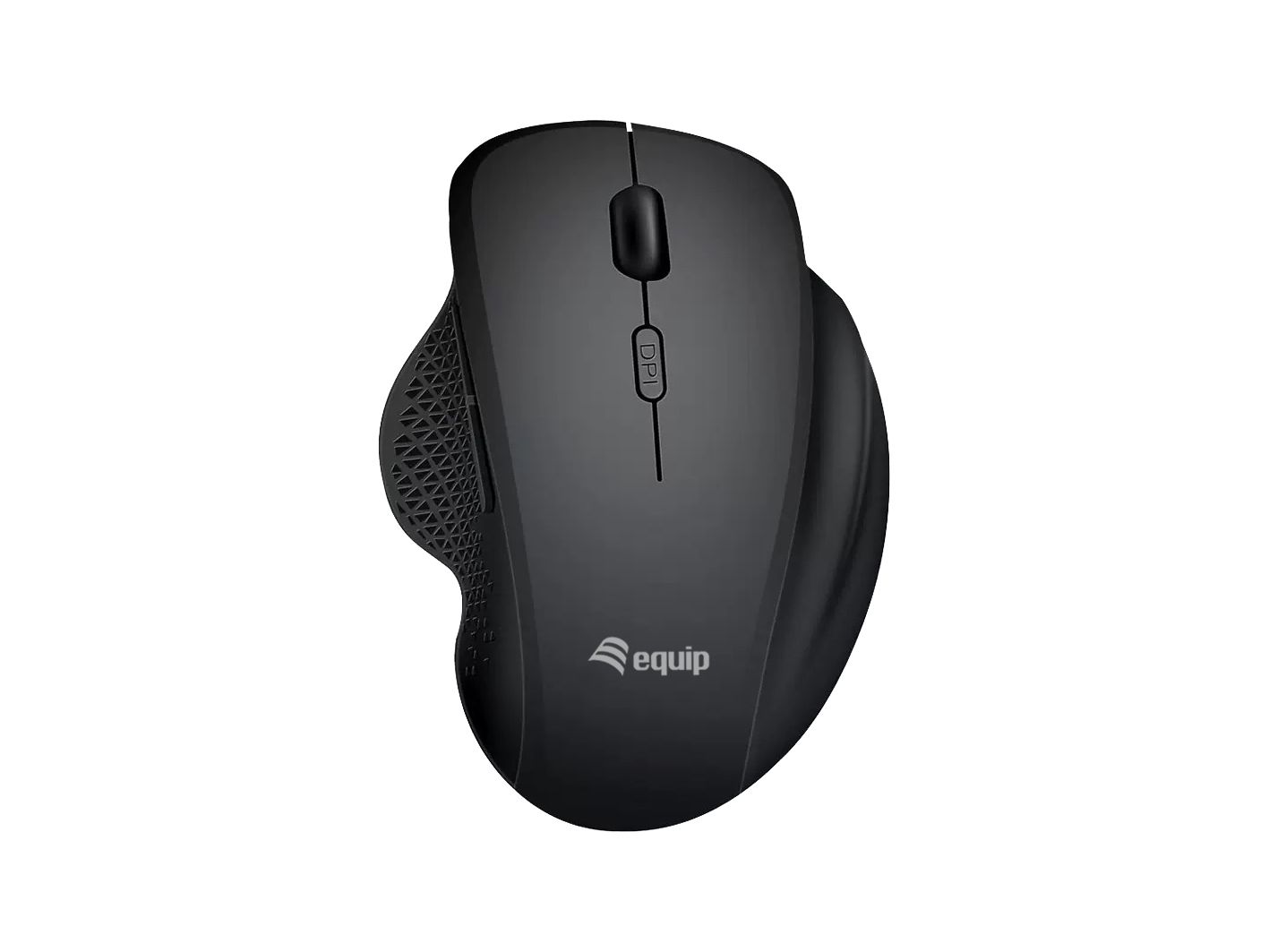 EQ245121 - Rat�n EQUIP �ptico Ergon�mico Diestro RF Wireless Bluetooth 1600dpi 6 Botones Negro (EQ245121)
