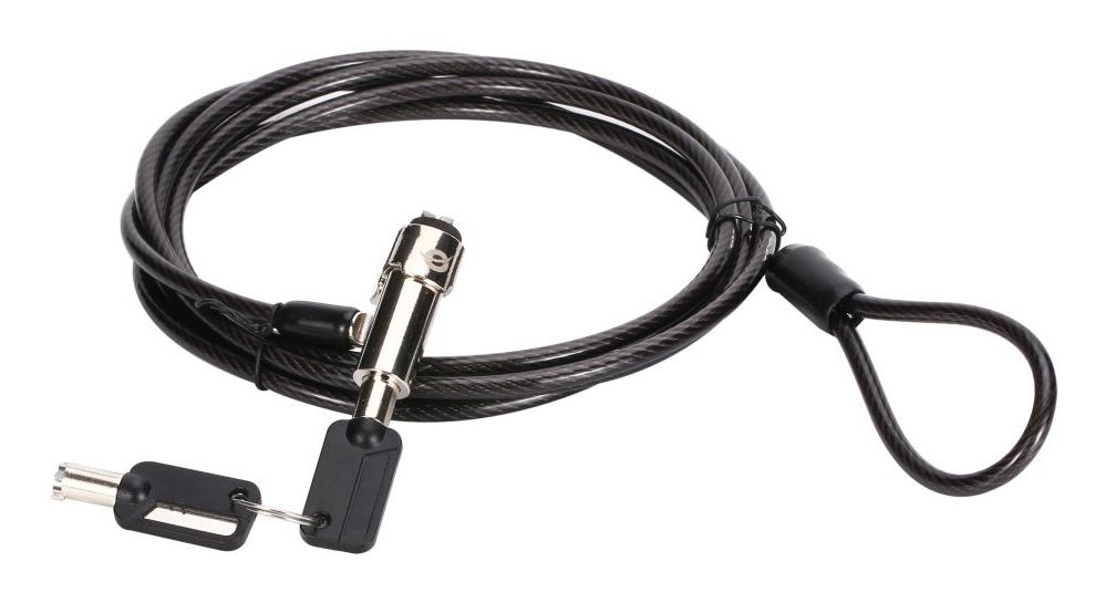 CUSTODIO02BNM - Cable de Seguridad Conceptronic CUSTODIO02BNM Nano Slot con Llave Compatible Llave Maestra. Cable de 4.5mm Negro (CUSTODIO02BNM)