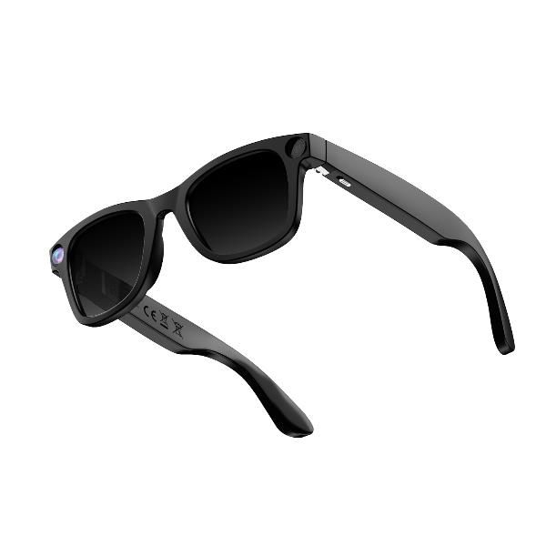 NXSGGLASSESAI - Gafas Inteligentes NILOX con c�mara integrada, inteligencia artificial, audio �Open Ear�, micr�fono integrado y lentes de PC con protecci�n contra la luz azul y UV400. Negro (NXSGGLASSESAI)