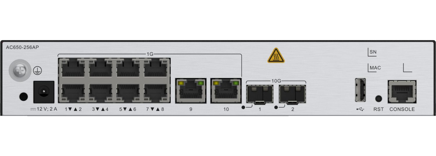 02355NCH - Controlador Huawei AC650-256AP 10xRJ45 2xSFP+ Ethernet GbE Gris (02355NCH)