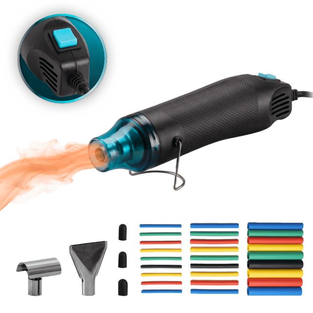 A01_EU01_107952 - Pistola de calor Cecotec HellGun 200 450W. Alcanza hasta 570�C. Incluye 3 boquillas. Temperatura regulable en 3 niveles. ( A01_EU01_107952)