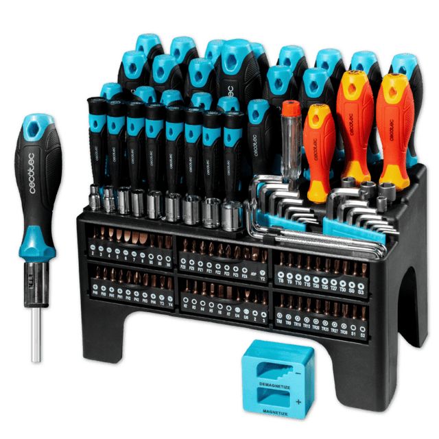 A01_EU01_121468 - Set de destornilladores HardGyro 1260 Magnetic 126piezas, con magnetizador, varios destornilladores CRV y VDE, llaves allen y vasos, y puntas S2. (A01_EU01_121468)
