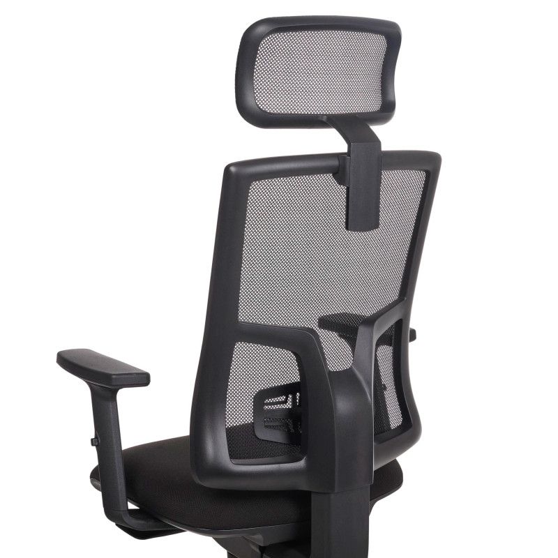 100146199 - SILLA FELLOWES ERGON�MICA ELEGANZA. Respaldo reclinable PLUS. Respaldo con soporte lumbar ajustable. Reposacabezas integrado. Reposabrazos acolchados en 2D. Negro (100146199)