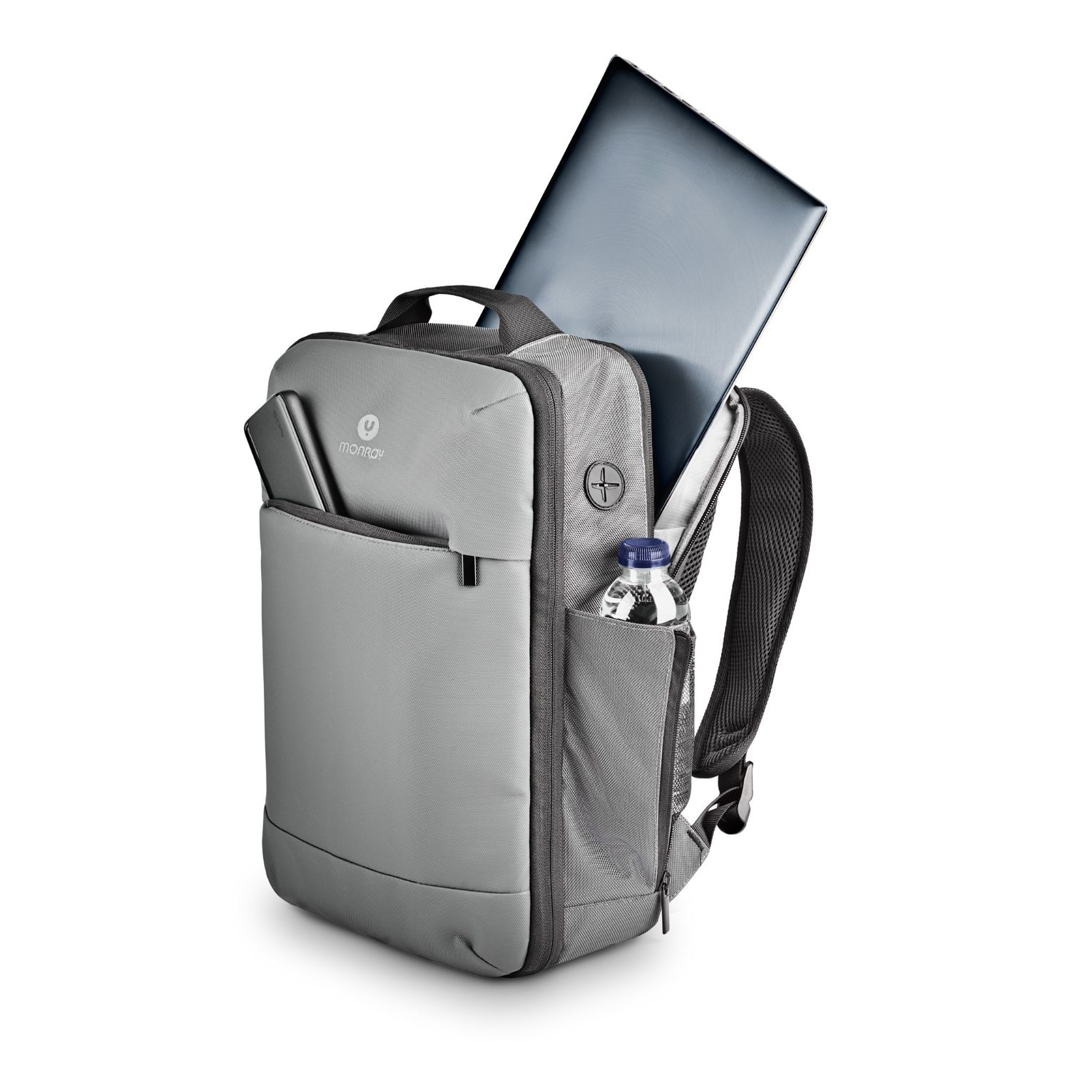 SACKSHORIZON - Mochila Monray. Ideal para viaje. 20 litros de espacio para organizar c�modamente tus pertenencias. Compartimento acolchado. Organizado para documentos, accesorios y objetos personales.Gris(SACKSHORIZON)