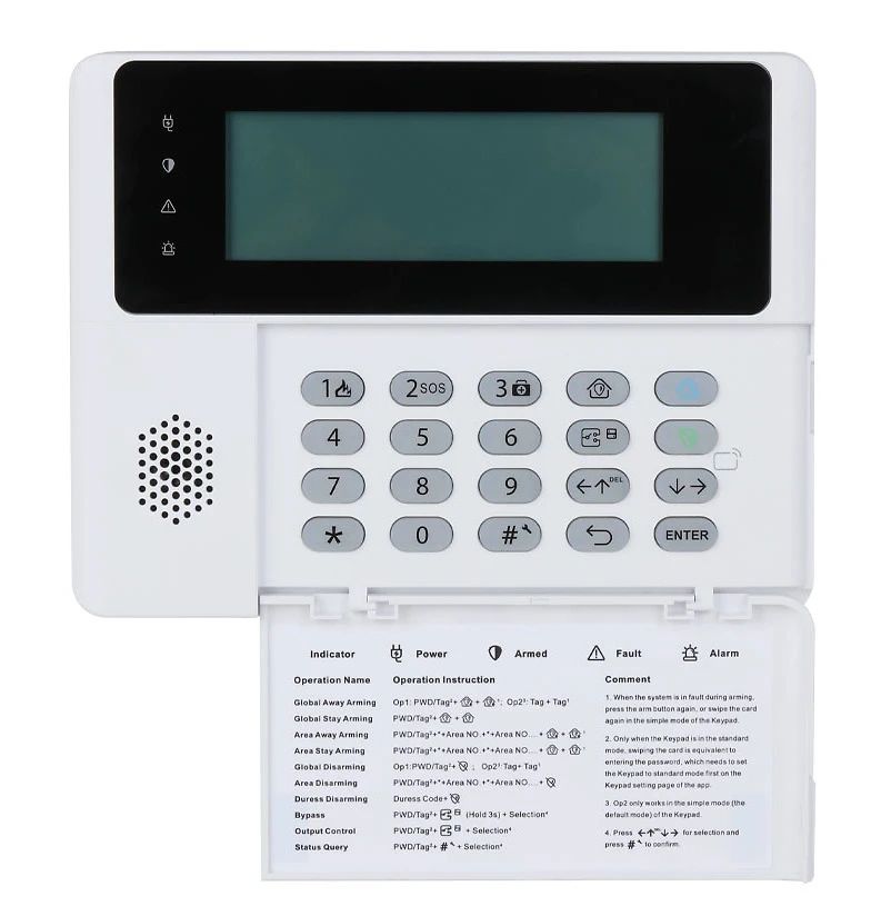1.0.01.19.10877-9001 - Alarma Dahua DHI-ARK30C-RW2(868) Teclado inal�mbrico Via radio, con pantalla LCD y carcasa, control con contrase�a o trajeta IC/Desfire, comunicacion Bidireccional, alcance 1600m. (1.0.01.19.10877-9001)