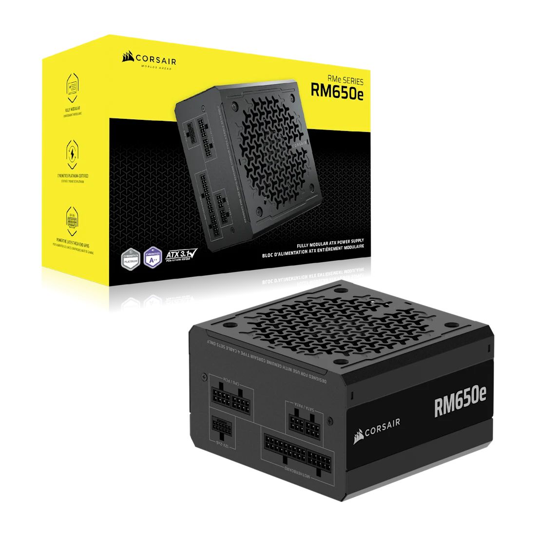 CP-9020302-EU - Fuente Corsair RM650e ATX 650W 12cm Full Modular 80 Plus Gold Negra (CP-9020302-EU)