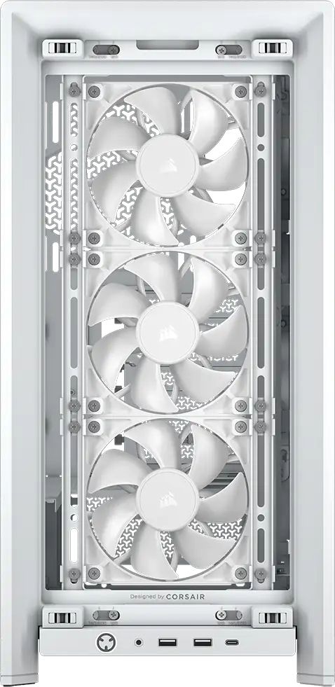 CC-9011313-WW - Caja Gaming Corsair Frame 4000D RS. Midi Towe. Panel Lateral de Cristal Templado 1xUSB-A 3.2 1xUSB-C 3.2 Blanco (CC-9011312-WW)