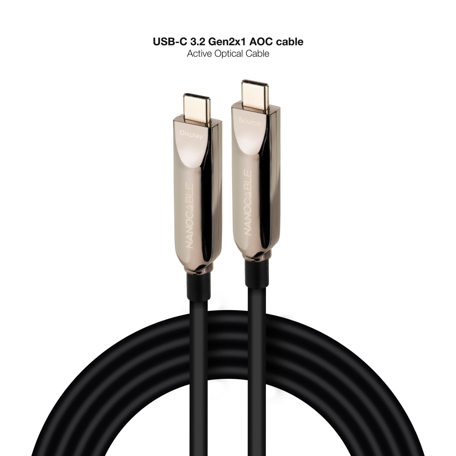 10.01.4615 - Nanocable USB-C/M a USB-C/M PD 60W 15m Negro (10.01.4615)