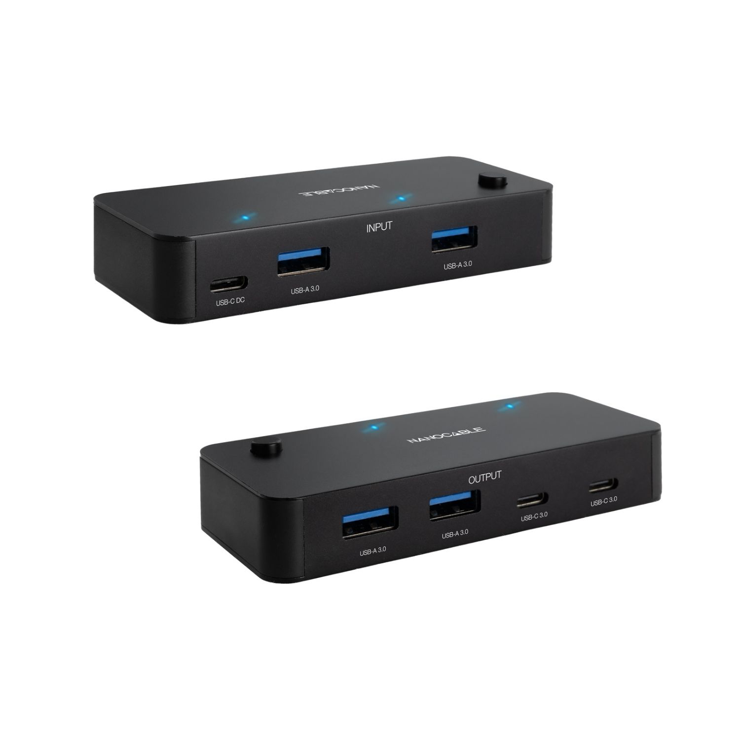 10.12.0011 - Conmutador Nanocable 4xUSB-A 3.0 2xUSB-C Negro (10.12.0011)