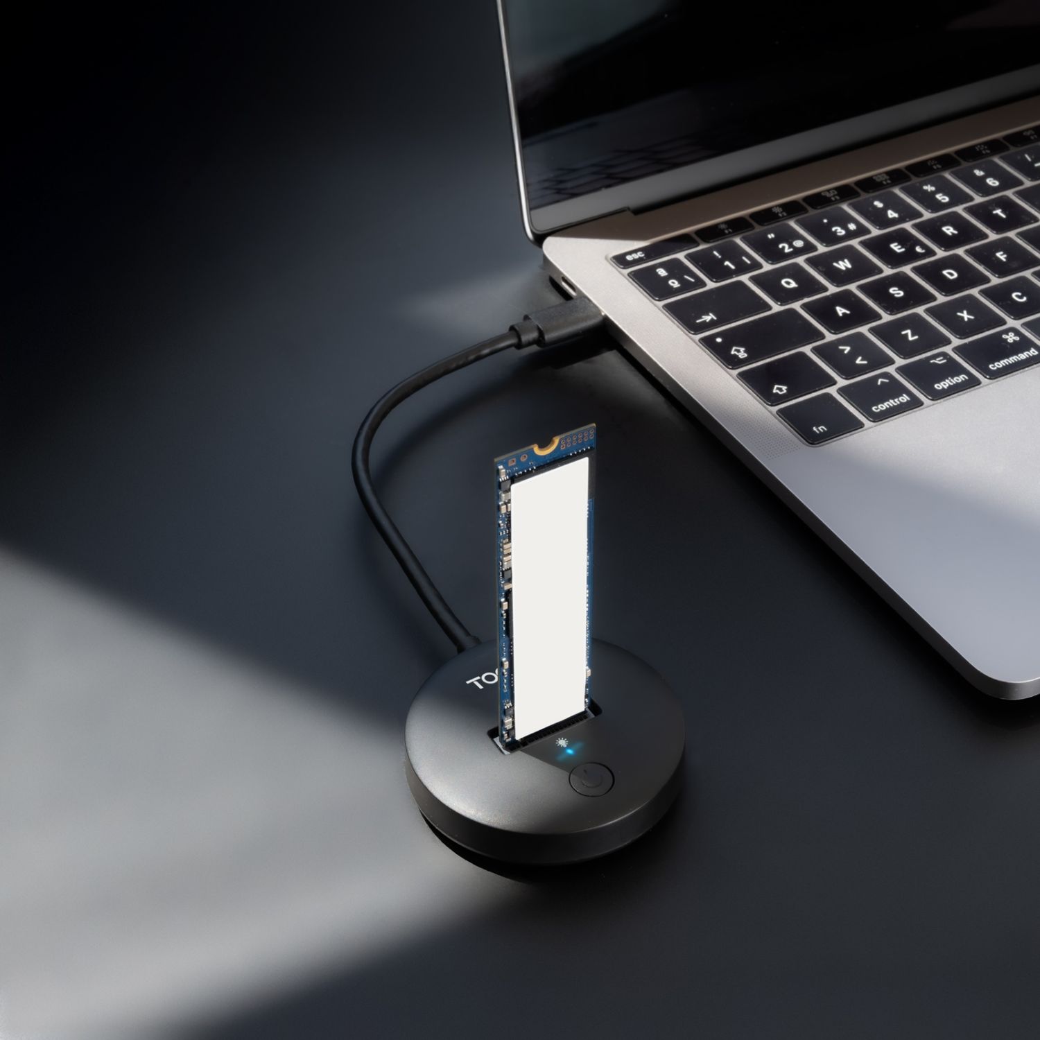 TQDS-100B - Docking Station TooQ SSD M2 NVMe PCIe USB-C Cable 15cm Negro (TQDS-100B)
