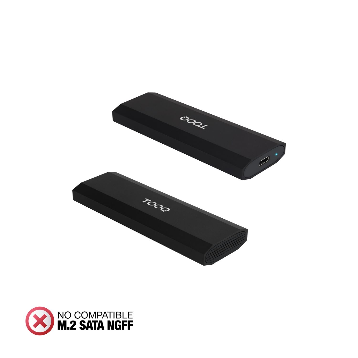 TQE-2231B - Caja Externa TooQ SSD M.2 NVMe PCIe USB-C 3.1 Negra (TQE-2231B)