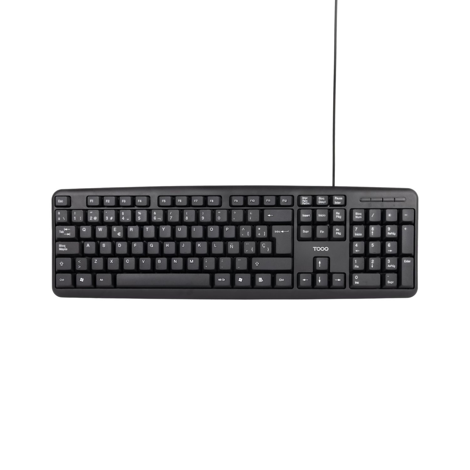 TQK-2002-B - Teclado TooQ 104 Teclas USB Cable 1.35m Negro (TQK-2002-B)