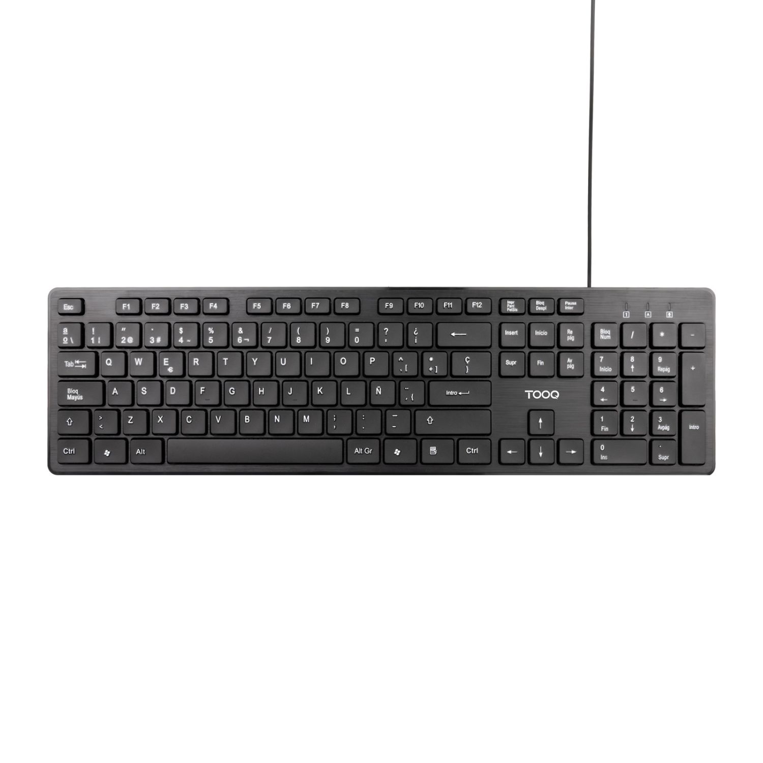 TQK-2003-B - Teclado TooQ 105 Teclas USB Cable 1.35m Negro (TQK-2003-B)