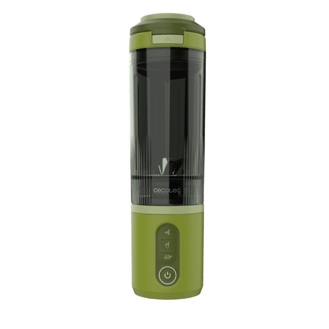 A01_EU01_123299 - Batidora de Vaso CECOTEC Power Titanium Shake2Go Olive 180W 600ml USB-C 3 Programas (A01_EU01_123299)