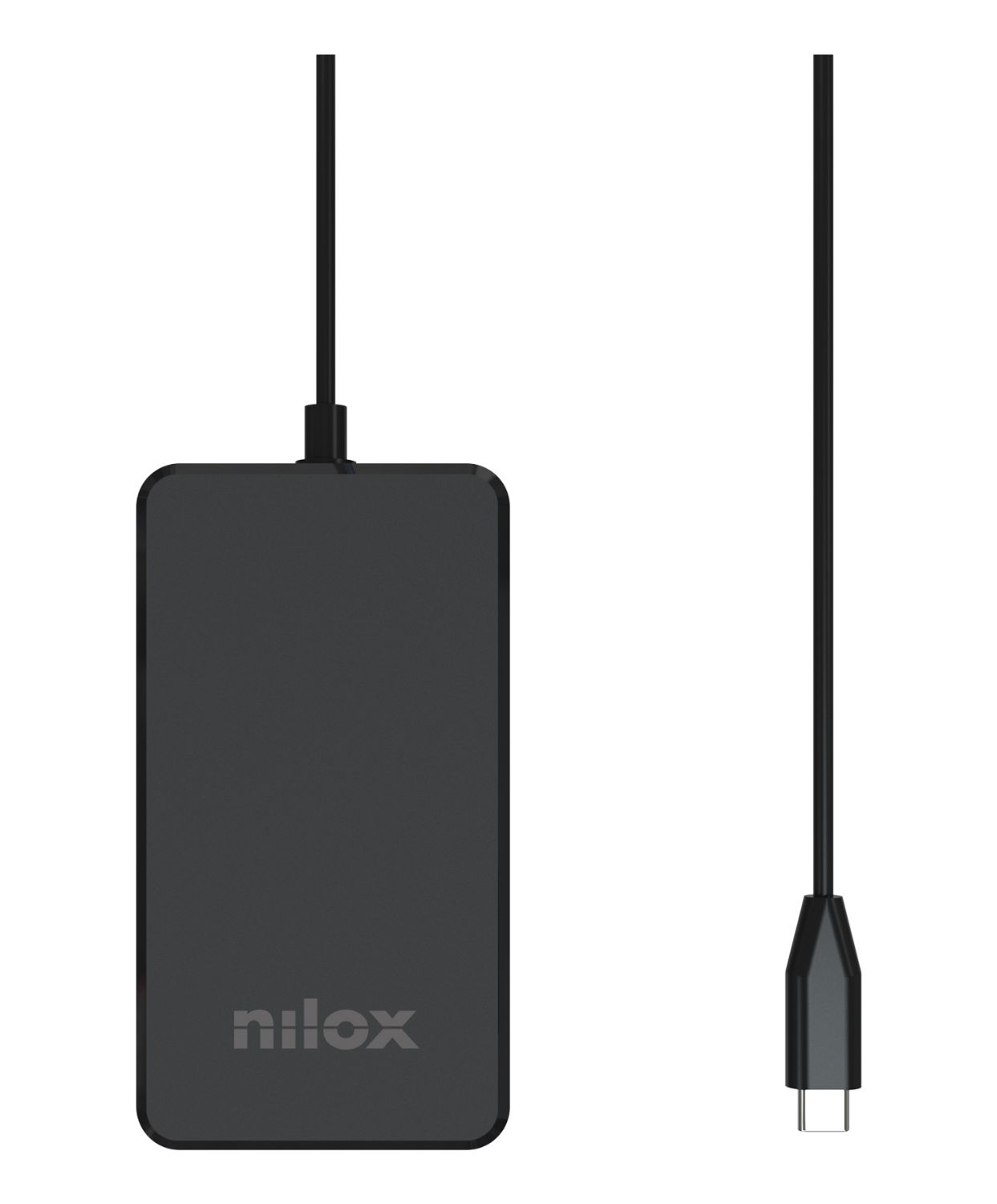 NXPDCGAN100W - Cargador de Pared NILOX 100W USB-C Cable 3m Negro (NXPDCGAN100W)