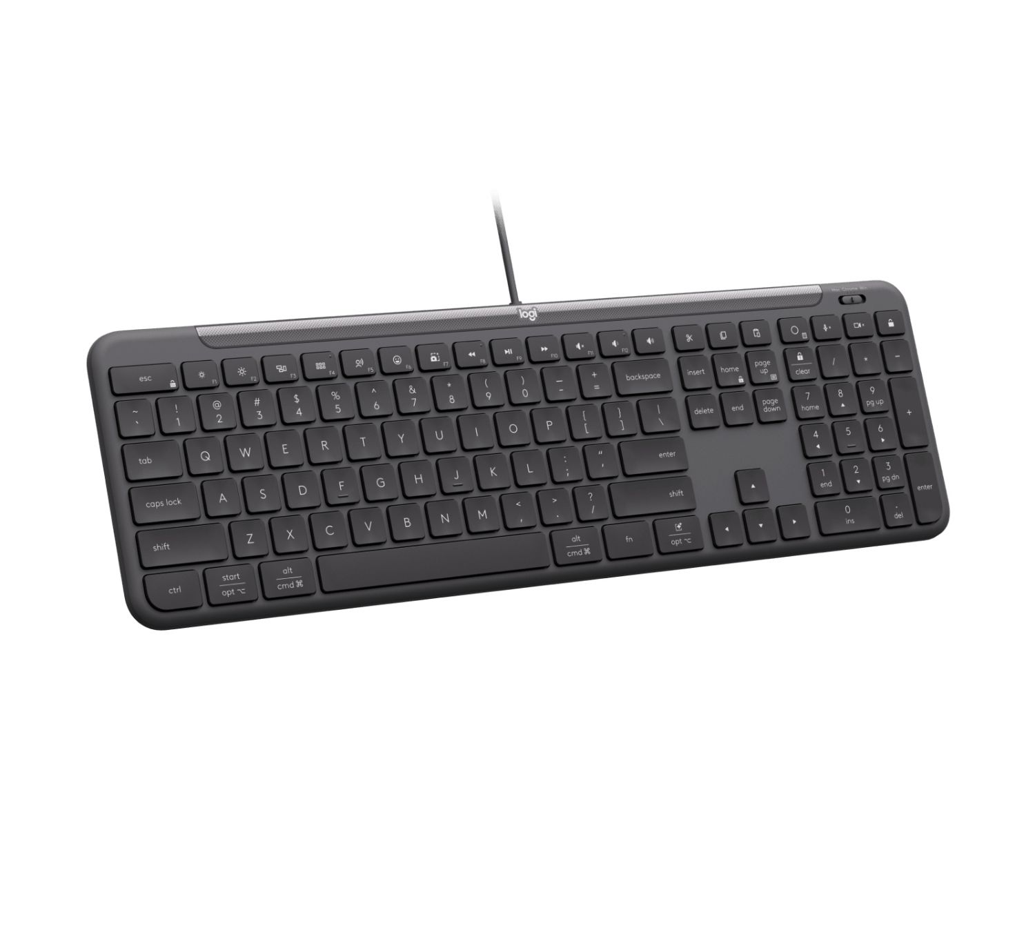 920-013329 - Teclado Logitech Signature Slim Wired K620 QWERTY 108 Teclas USB-C Cable 1.8m Grafito (920-013329)