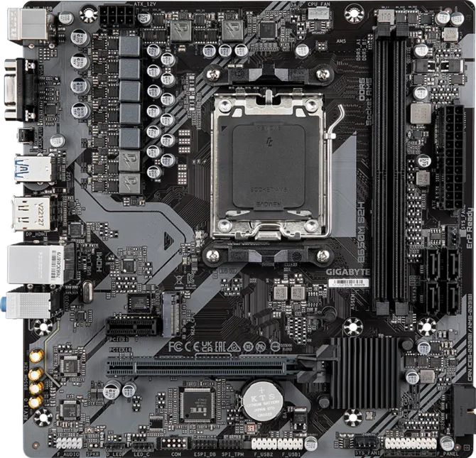 9MA62MS3H-00-G20 - Placa base GIGABYTE A620M DS3H: (AM5) 4DDR5 M.2 SATA3 USB DP VGA HDMI RJ45 PS/2 mATX 7.1 Ethernet GbE (9MA62MS3H-00-G20)