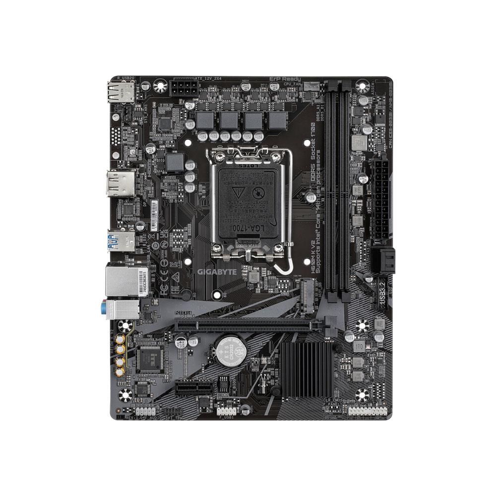 9MH61MK52-00-G10 - Placa base GIGABYTE M2 H610M K V2: (1700) 2DDR5 M.2 SATA3 PCIe 3.0 USB DP HDMI RJ45 mATX 7.1 Ethernet GbE (9MH61MK52-00-G10)
