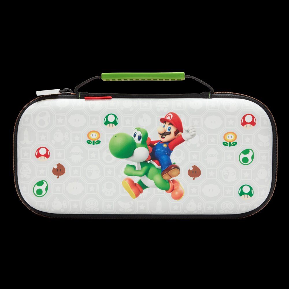 nscs0573 - Funda protectora PowerA Protection Case para Nintendo Switch 2 Carcasa rigida Soporte de juego integrado Guardado para 9 tarjetas de juego y tarjetas microSD Bolsillo de malla Interior de felpa suave Asa de transporte(NSCS0573)
