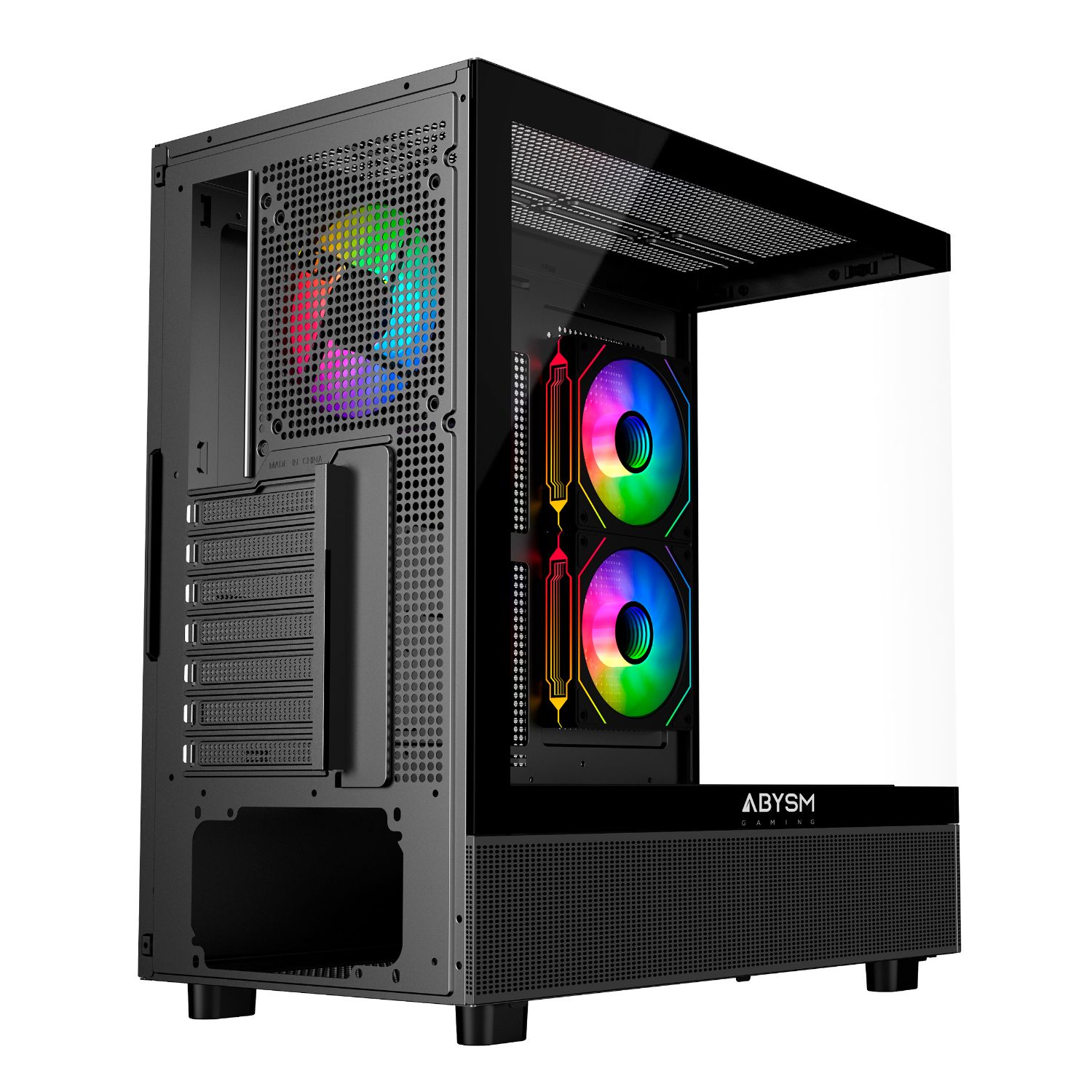 AB123018 - Caja Abysm Danube Sava H400 Prime Panel Lateral de Cristal Templado ARGB 2xUSB-A 3.0 1xUSB-C 3.1 ATX ITX mATX Negra (AB123018)