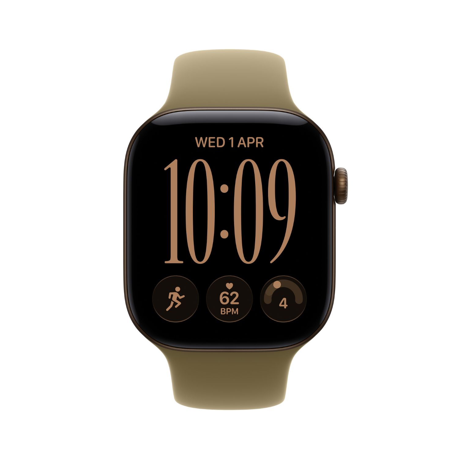 MJEF4QL/A - Smartwatch Apple Watch Serie 12 OLED Retina Digital 42mm Micr�fono/Altavoces Integrados 64Gb NFC WiFi 4 Bluetooth 5.3 GPS watchOS 27 Cuerpo Bronce Correa S/M Oliva (MJEF4QL/A)