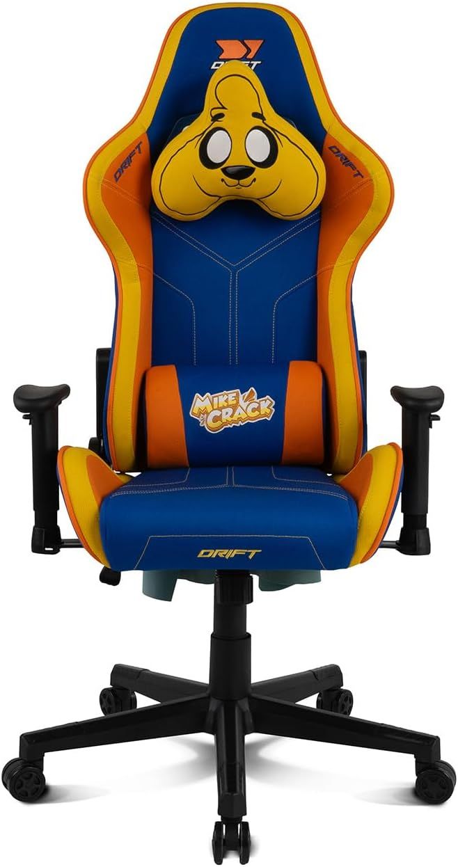 DR90MC - Silla Gaming Drift DR90 Mikecrack Edition Tela Reposabrazos 2D Cojines Cervical/Lumbar Reclinable 135� M�x. 150 Kg (DR90MC)