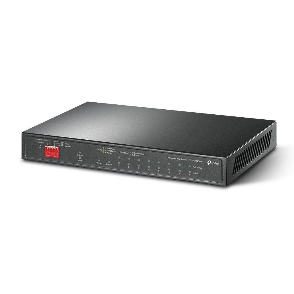 TL-SG1210MP - Switch TP-Link 9xRJ45 1xSFP Ethernet GbE PoE+ Negro (TLSG1210MP)