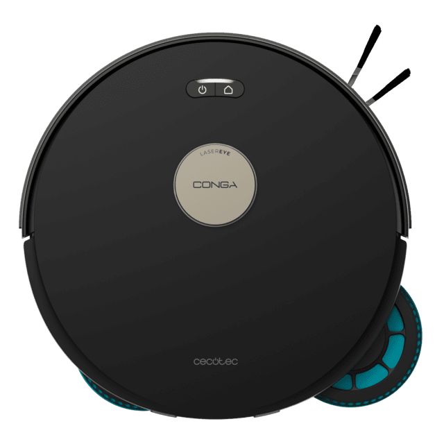 A01_EU01_136639 - Robot aspirador Cecotec Conga Q300 y friegasuelos con mopas giratorias elevables. Mopa derecha extensible 55 mm. 25000Pa y detecci�n de obst�culos. Limpieza en la base autom�tica con agua caliente, detergente y secado con aire caliente. (A01_EU01_136639)