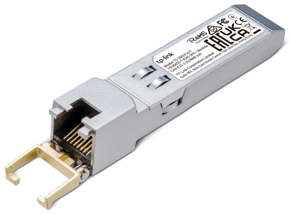 TLSM5310T - Modulo transceptor SFP+ TP-Link Omada SM5310-T 10GBase-T RJ45. Plata (SM5310-T)