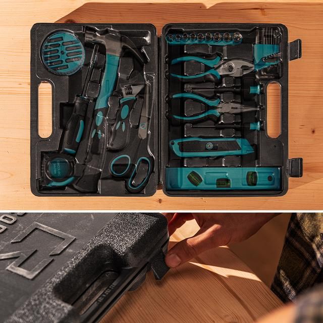 70031 - Caja de herramientas Cecotec CecoRaptor 4200 ToolBox con cierre de bot�n. Dise�o compacto y asa ergon�mica para un f�cil y ligero transporte. 31x22,5x7 cm. 40accesorios (70031)