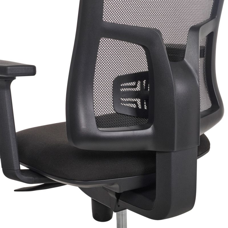100146196 - Silla FELLOWES ERGON�MICA ELEGANZA. Respaldo reclinable. Tapizado con malla transpirable. 5 posiciones. Reposabrazos acolchados en 2D. Ajuste de altura del asiento mediante elevaci�n a gas. Negro (100146196)