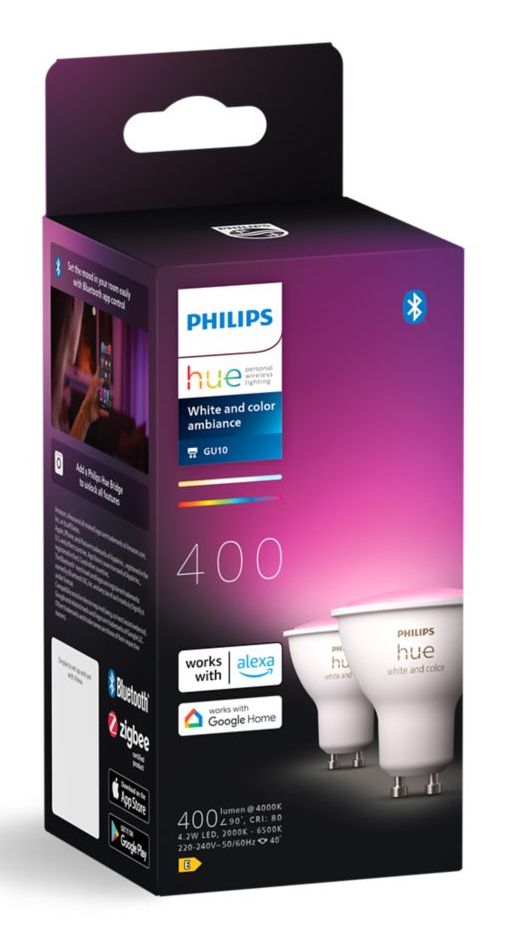 929003666502 - Philips Hue. Bombilla LED inteligente con iluminaci�n RGB+W.Regulable y compatible con la app Philips Hue. Permite ajustar brillo, colores y escenas para crear distintos ambientes.(929003666502)