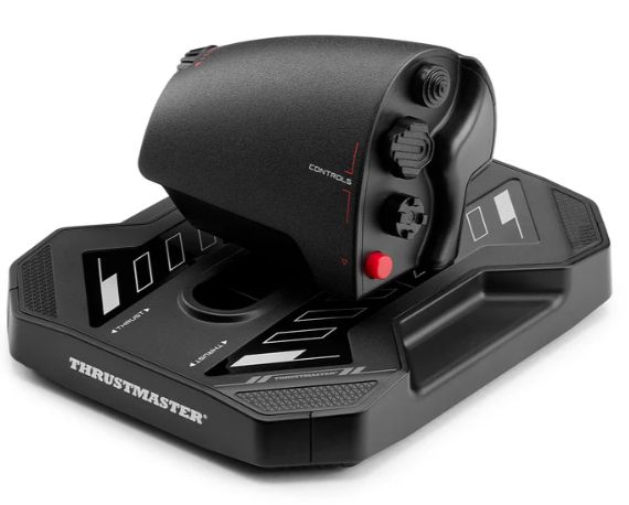 2960945 - Joystick y acelerador Thrustmaster Sol-R 4 HOTAS para PC. 21 botones en el joystick, dos gatillos y mini-stick. Acelerador ajustable de 80 mm, resistencia personalizable. (2960945)
