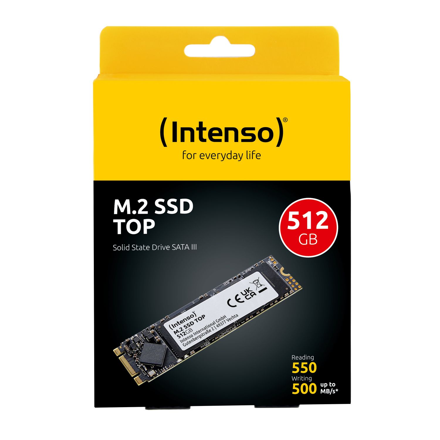 3832450 - Disco SSD Intenso Top 512Gb M.2 2280 SATA3 3D NAND 6 Gbit/s Lectura 550 Mb/s 500 Mb/s PC/Port�til (3832450)