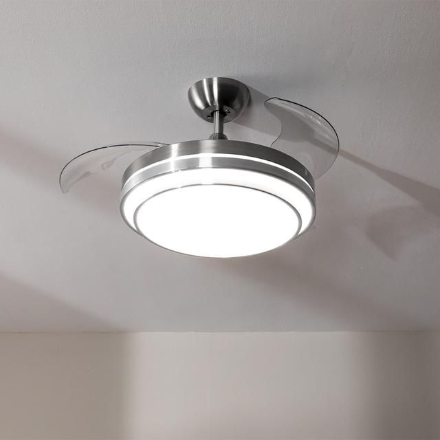 A01_EU01_108201 - Ventilador de Techo CECOTEC EnergySilence Aero 4300 lnvisible Double Metal Motor DC 35W Luz LED 3 Aspas Retr�ctiles 6 Velocidades Temporizador 8h Mando a Distancia (A01_EU01_108201)