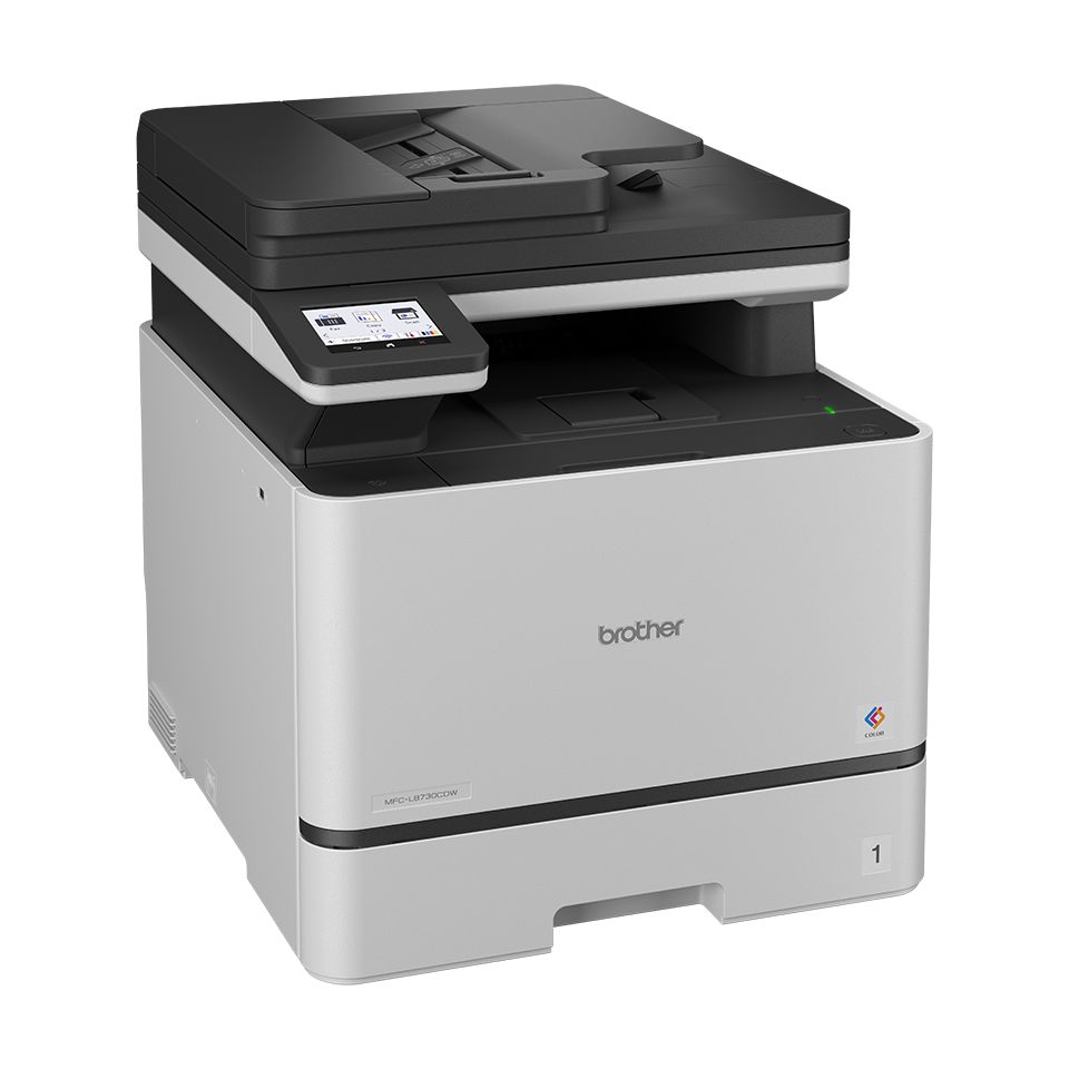 MFCL8730CDW - Impresora Multifunci�n Brother L�ser Pantalla 3.46? T�ctil Color 2400x600dpi A4 Color ADF 80 Hojas NFC USB 2.0 WiFi Ethernet GbE Fax D�plex Negra/Blanca (MFCL8730CDW)