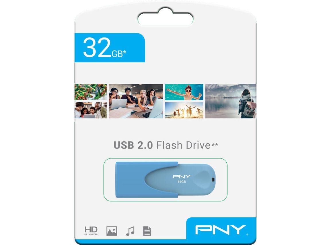 FD32GATT4ABSBB-EF - Pendrive PNY Attach� 4 32Gb USB 2.0 Azul (FD32GATT4ABSBB-EF)