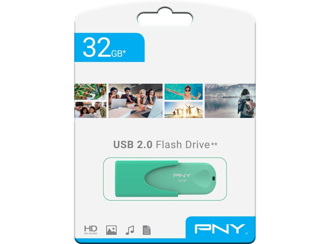 FD32GATT4ABSGRGR-EF - Pendrive PNY Attach� 4 32Gb USB 2.0 Verde (FD32GATT4ABSGRGR-EF)
