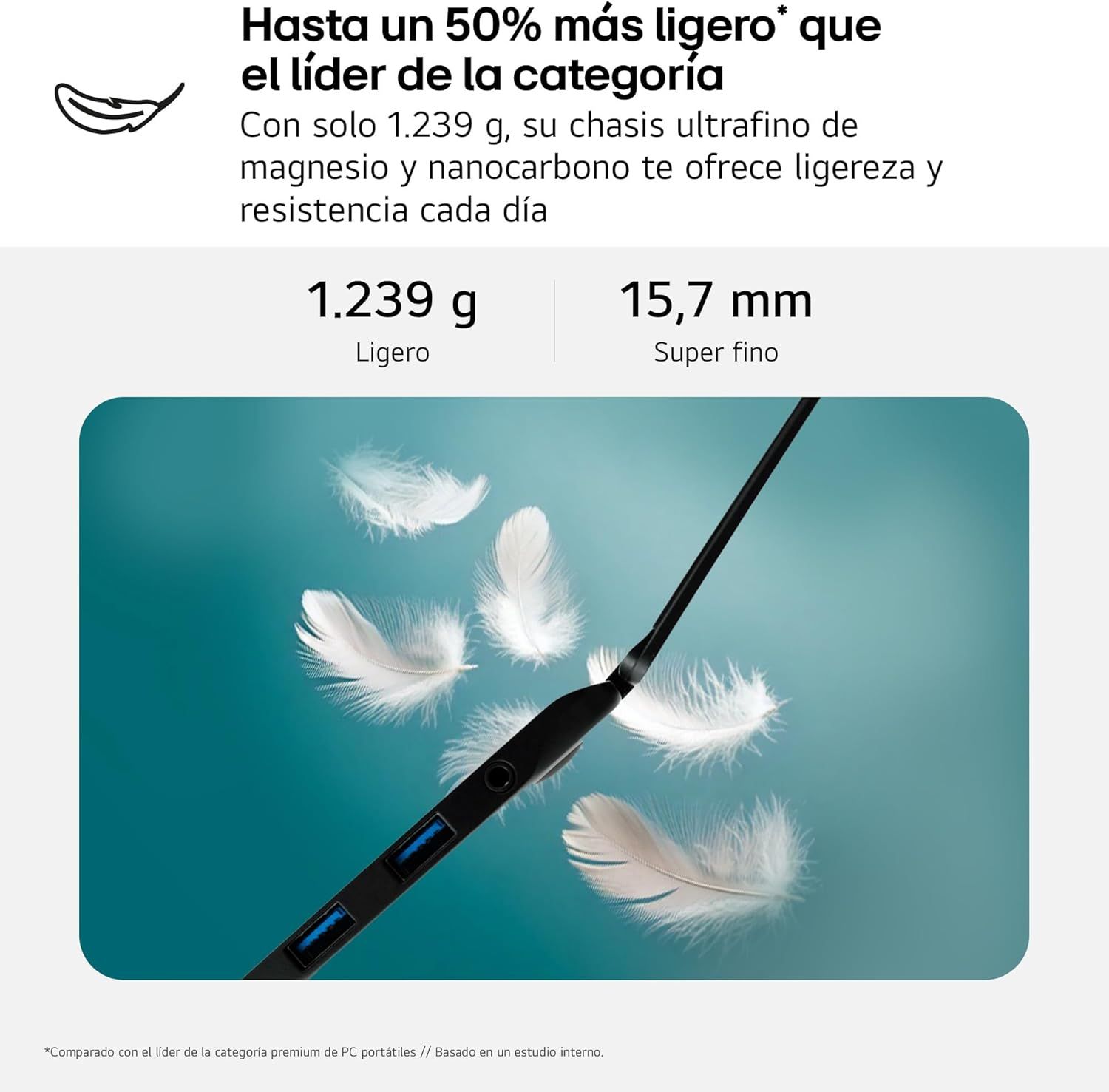 16Z90TL-G.AU85BN - Port�til LG gram Intel Core Ultra 7-258V 32Gb 512Gb SSD C�mara FHD 2xUSB-A 3.0 2xUSB4 1xHDMI 2.1 WiFi 7 Bluetooth 5.3 16