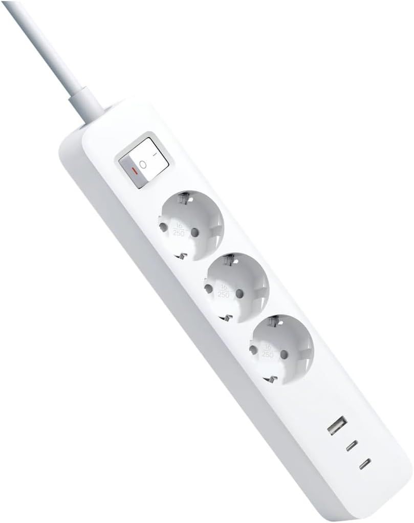 BHR07UKEU - Regleta XIAOMI 20W 3 Tomas 1xUSB-A 2xUSB-C Blanca (BHR07UKEU)