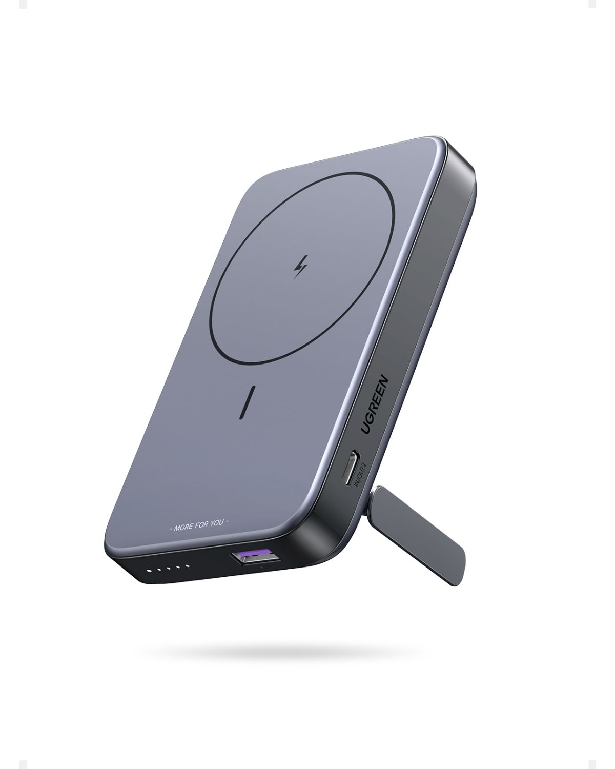15086 - Mini PowerBank Ugreen 10000mAh PD 20W Inal�mbrico USB-C MagSafe Gris (15086)