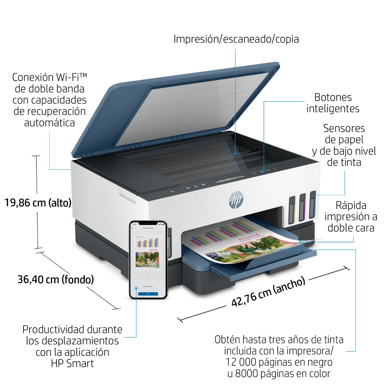28B55A - Impresora Multifunci�n HP Smart Tank 7006 Pantalla LCD 0.5