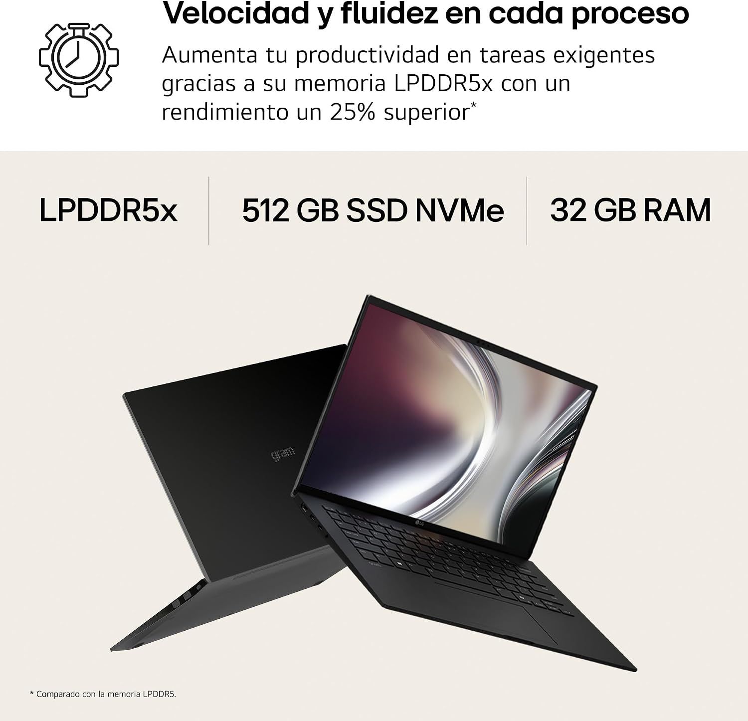 16UD55U-G.AX85BN - Port�til LG GramBook AMD Ryzen 7 32Gb 512Gb 16